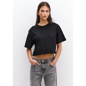 Cropped T-Shirt Met Korte Mouw
