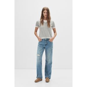 Straight Jeans Met Halfhoge Taille
