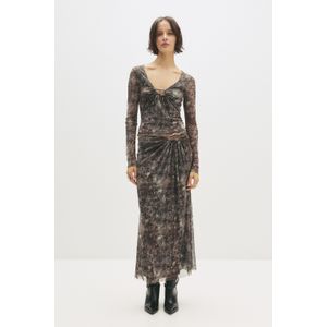 Mesh Midirok Met Print En Gesp