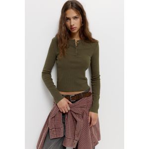 T-Shirt Met Polosluiting