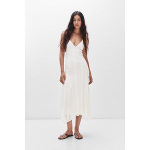 Midi-Jurk Met Kanten Bandjes