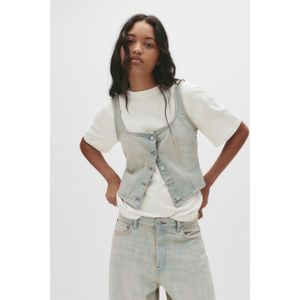 Denim Top In Korsetstijl
