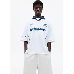 Wit T-Shirt Met Polokraag