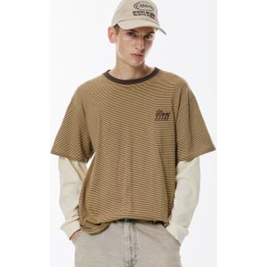 Gestreept T-Shirt Met Dubbele Mouw