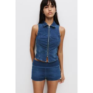 Denim Top Met Rits