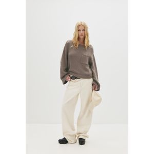 Oversized Trui Met Wijde Hals