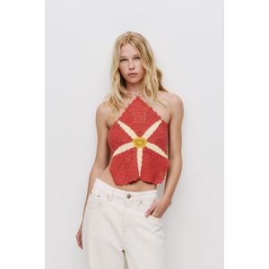 Crochet Top - Stervormig - Met Bloemenprint - Pacific Republic Collectie