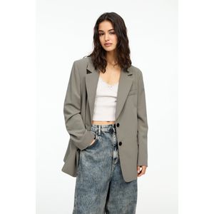 Oversized Blazer Met Dubbele Knoop
