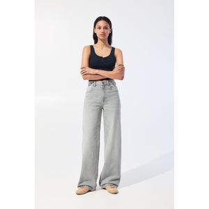 Jeans Met Hoge Taille En Wijde Pijpen