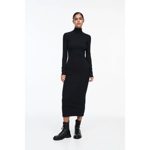 Midi Jurk Met Perkins Kraag