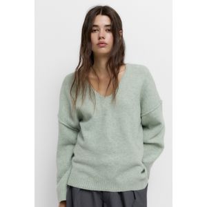 Zachte Tricot Trui Met V-Hals