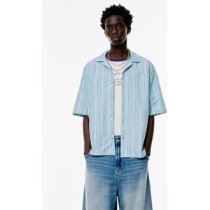 Gestreept Overhemd Met Korte Mouw