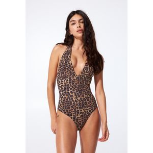 Badpak Met Halternek En Panterprint