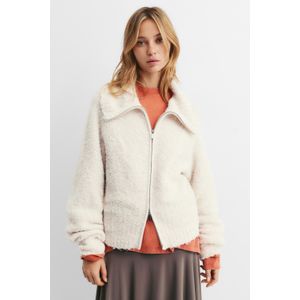 Bouclé Vest Met Rits