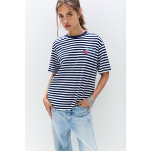 Gestreept T-Shirt Met Kersenprint