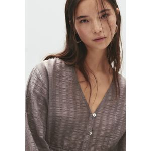 Gestreepte Blouse Met Structuur