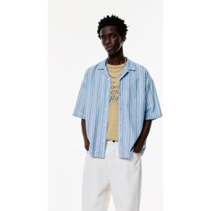 Gestreept Overhemd Met Korte Mouw
