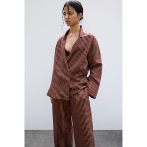 Gestreepte Blouse Met Strik