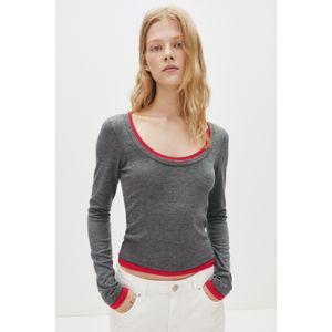 Dubbel T-Shirt Met Lange Mouwen