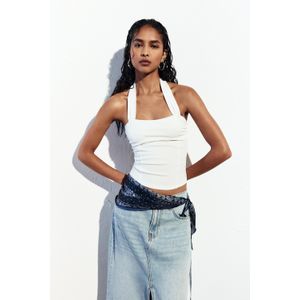 Top Met Rechte Halsuitsnijding