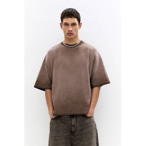 Boxy Fit T-Shirt Met Verwassen Effect