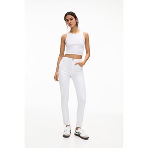 Skinny Jeans Met Hoge Taille