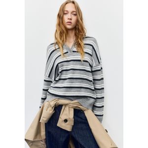 Gestreepte Trui Met Polokraag
