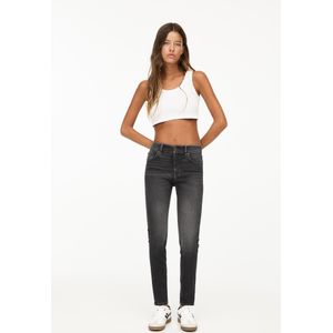 Skinny Jeans - Halfhoge Taille - Blauw - Katoen