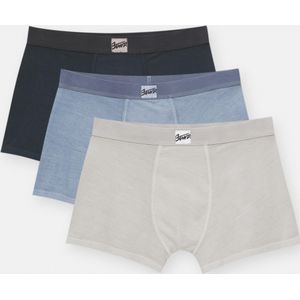 3-Pack Boxershorts Met Gewassen Afwerking