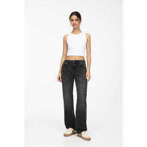Straight Jeans Met Halfhoge Taille