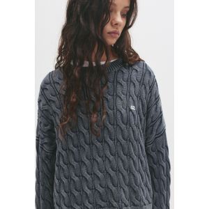 Verwassen Trui Met Kabelmotief