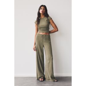 Wide Leg Mousseline Broek