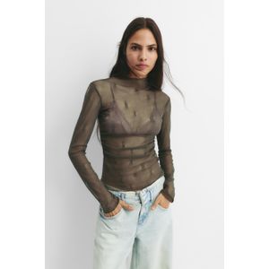 Transparante Top Met Lange Mouwen