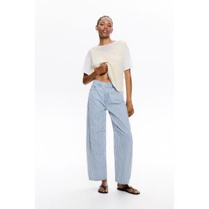Gestreepte Balloon Fit Jeans