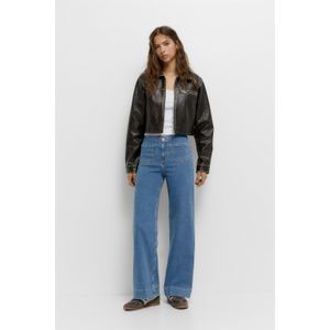 Wide Leg Jeans Met Opgezette Zakken