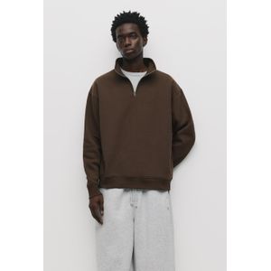 Basic Sweater Met Ritskraag