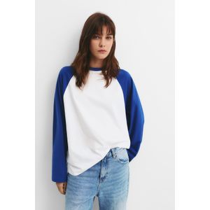 T-Shirt Met Lange Mouw En Contrast