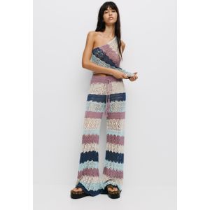 Lange Crochet Broek Met Strepen