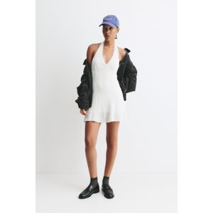 Korte Halterjurk Met Textuur