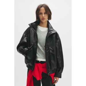 Bomberjack Met Leereffect