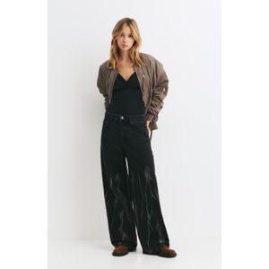 Super Baggy Jeans Met Laserprint