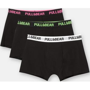 3-Pack Zwarte Boxershorts Met Felle Tailleband