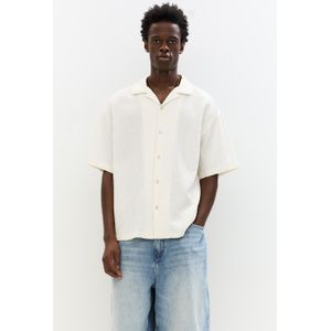 Crêpe Shirt Met Korte Mouw