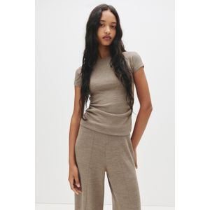 Soft Touch T-Shirt Met Zijplooi