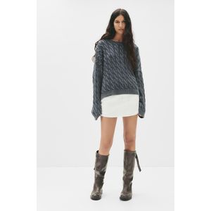 Jeansminirok Met Scheuren