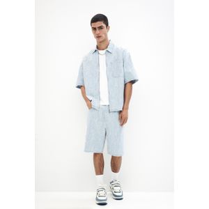 Baggy Jacquard Denim Bermuda