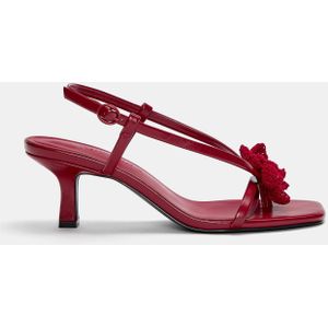 Sandaal Met Hak En Crochet Bloem