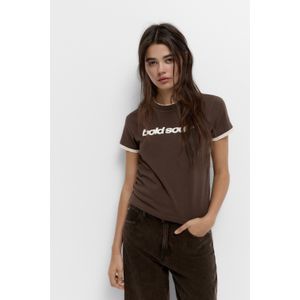 T-Shirt Met Dubbele Korte Mouw