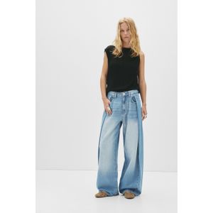 Balloon Fit Jeans Met Plooi