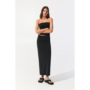 Polyamide Midirok Met Plooi